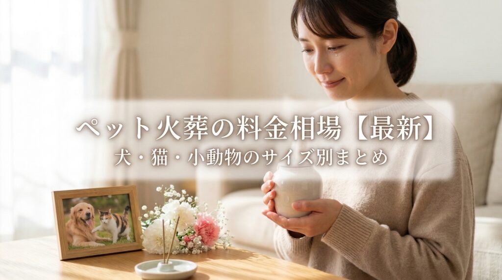 ペット火葬の料金相場【2026年最新】犬・猫・小動物のサイズ別まとめ
