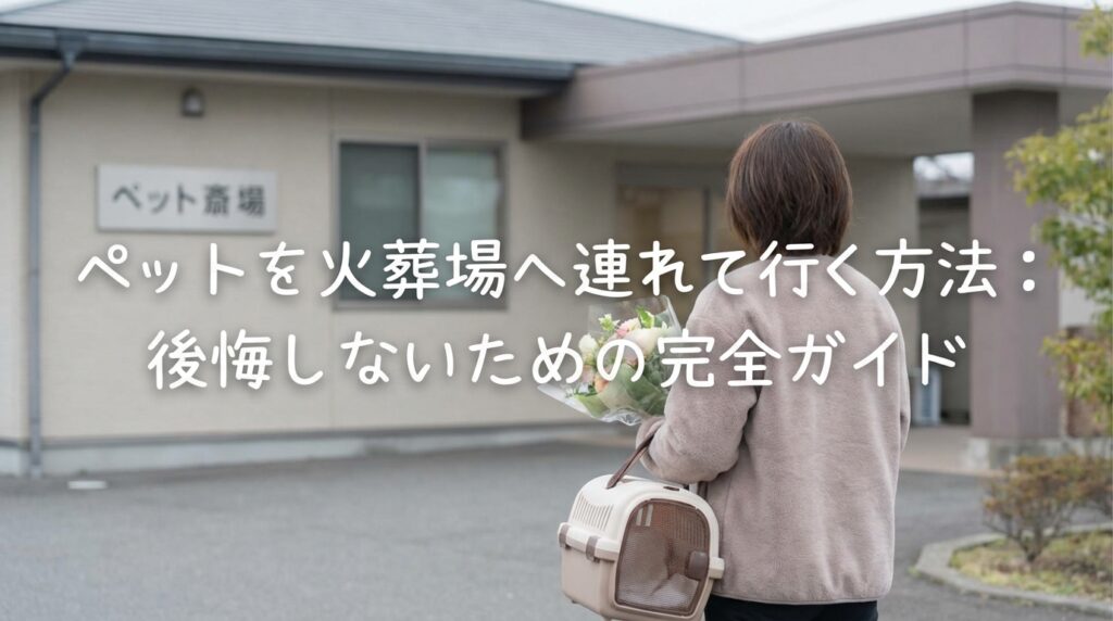 ペット火葬場への持ち込み方法と流れ【後悔しないための完全ガイド】