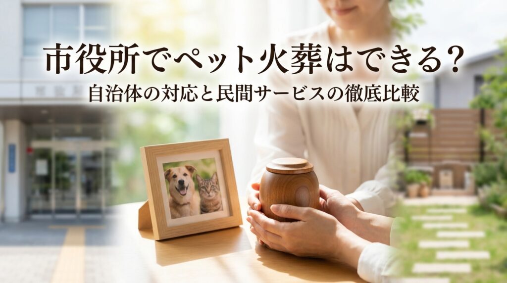 ペット火葬は市役所に頼める？自治体の対応と民間業者との違いを徹底比較