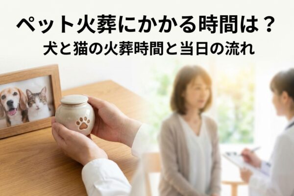 ペット火葬にかかる時間は？犬・猫のサイズ別の所要時間と当日の流れ