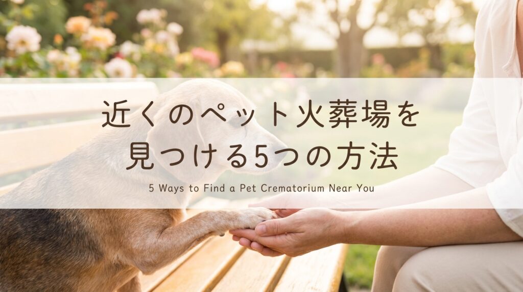 ペット火葬場の近くにある業者の探し方【5つの方法】