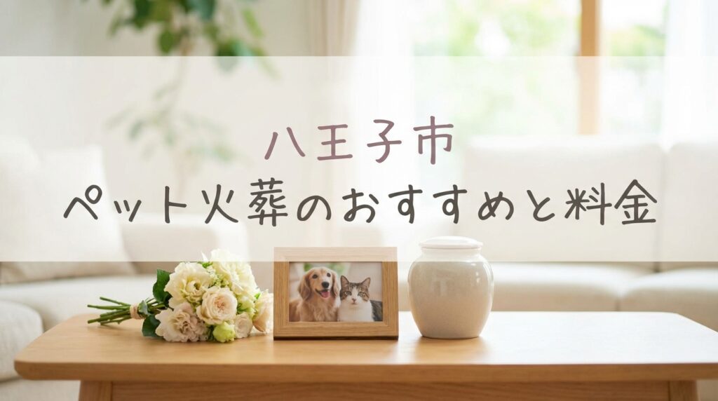 【2026年最新】八王子市のペット火葬おすすめ業者と料金相場