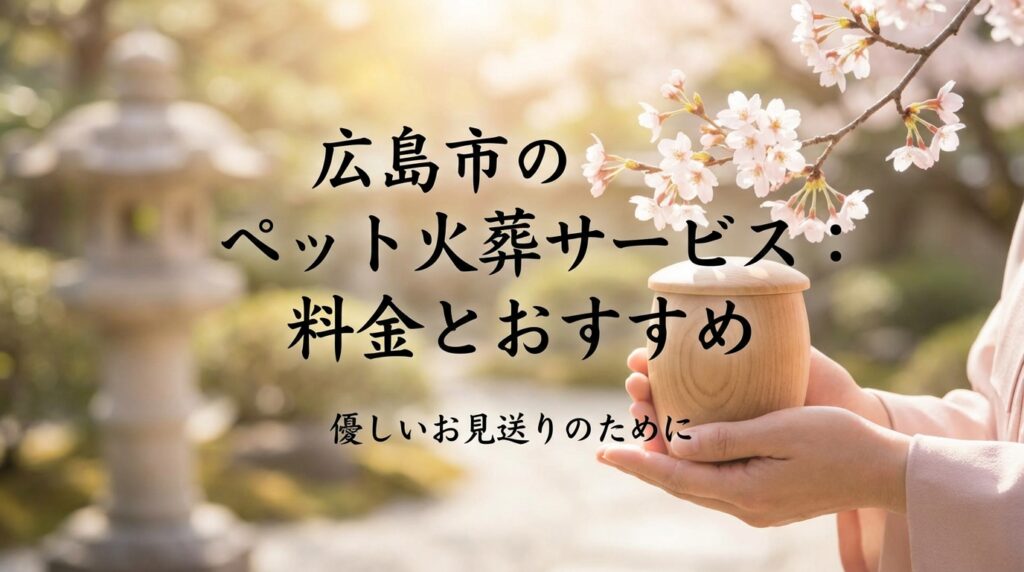 【2026年最新】広島市のペット火葬おすすめ業者と料金相場