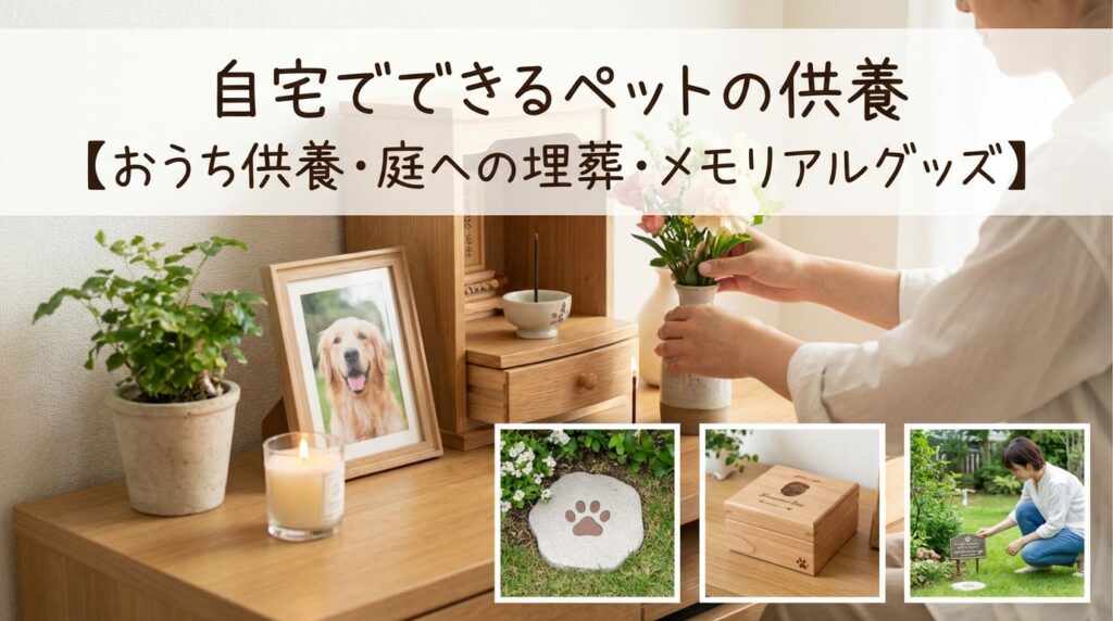 ペットを自宅で供養する方法【手元供養・庭への埋葬・メモリアルグッズ】