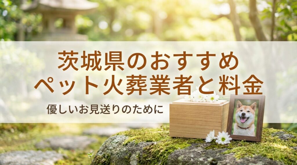【2026年最新】茨城県のペット火葬おすすめ業者と料金相場