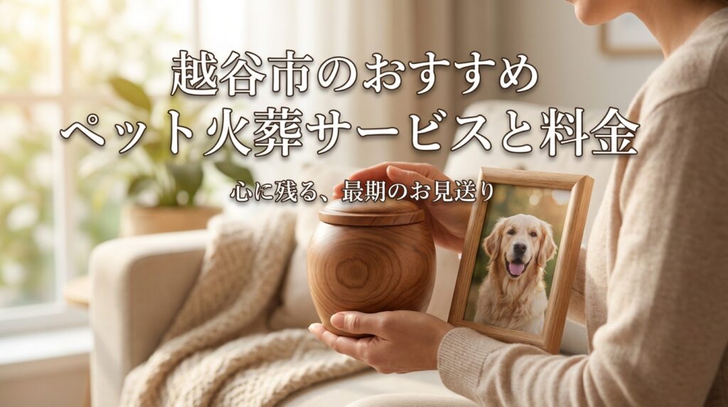 【2026年最新】越谷市のペット火葬おすすめ業者と料金相場