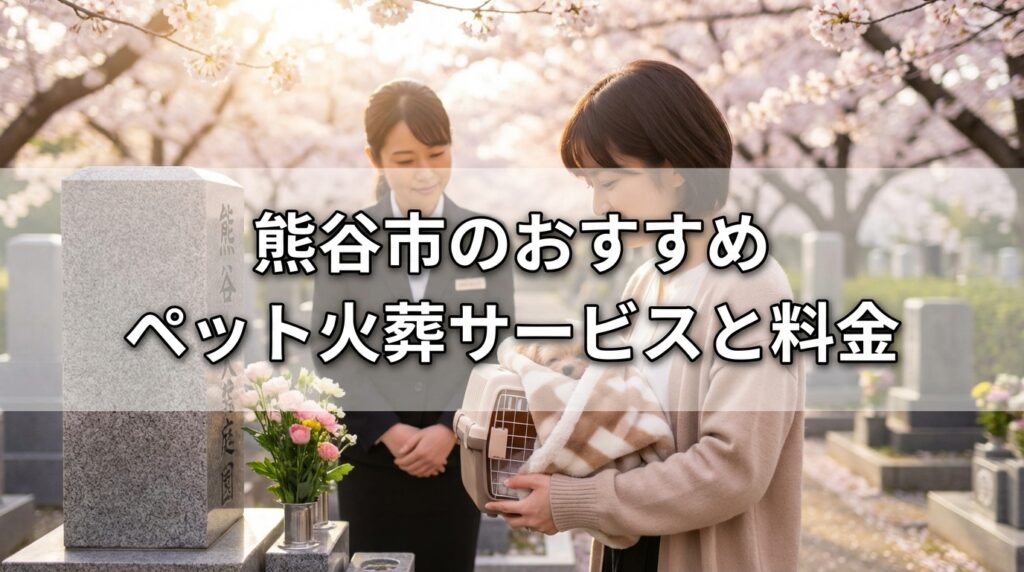 【2026年最新】熊谷市のペット火葬おすすめ業者と料金相場