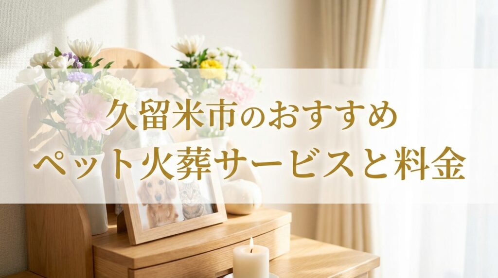 【2026年最新】久留米市のペット火葬おすすめ業者と料金相場