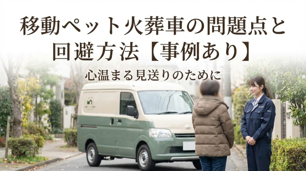 ペット火葬車（移動火葬車）のトラブル事例と避け方【実際の被害例あり】