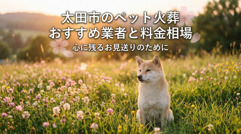 【2026年最新】太田市のペット火葬おすすめ業者と料金相場