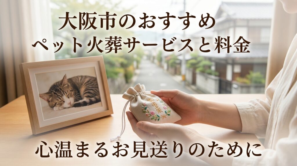 【2026年最新】大阪市のペット火葬おすすめ業者と料金相場