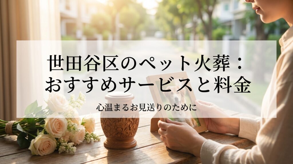 【2026年最新】世田谷区のペット火葬おすすめ業者と料金相場