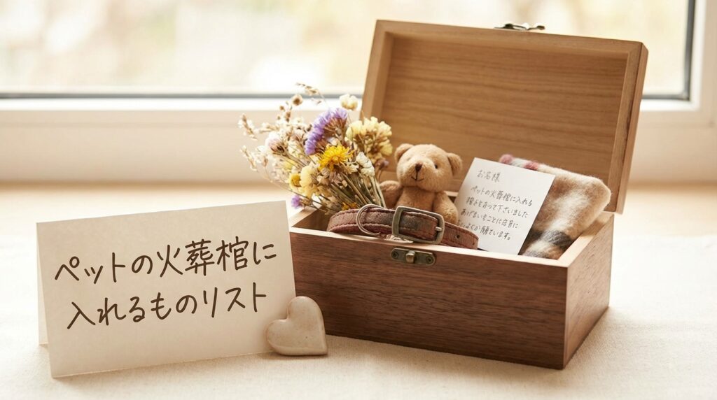 ペット火葬の棺に入れていいもの・ダメなもの完全リスト【後悔しないために】
