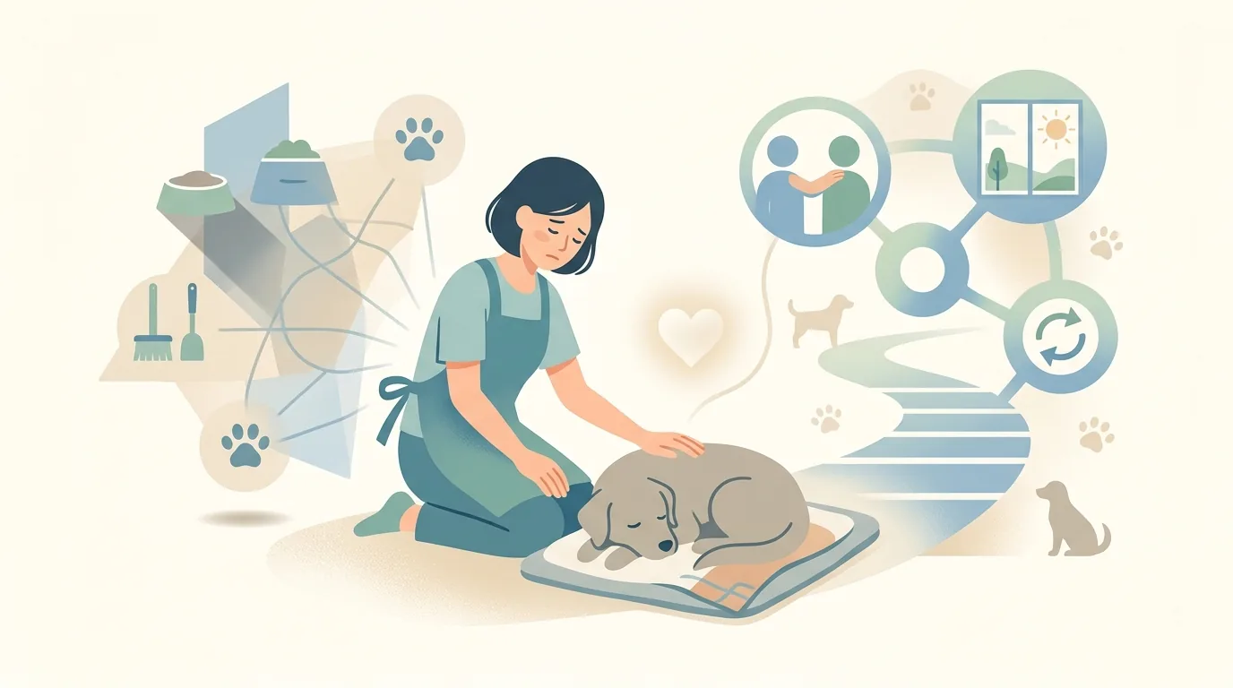 老犬介護のストレスがつらいのは、あなたが弱いからではありませんの図解 / 老犬 介護 ストレス