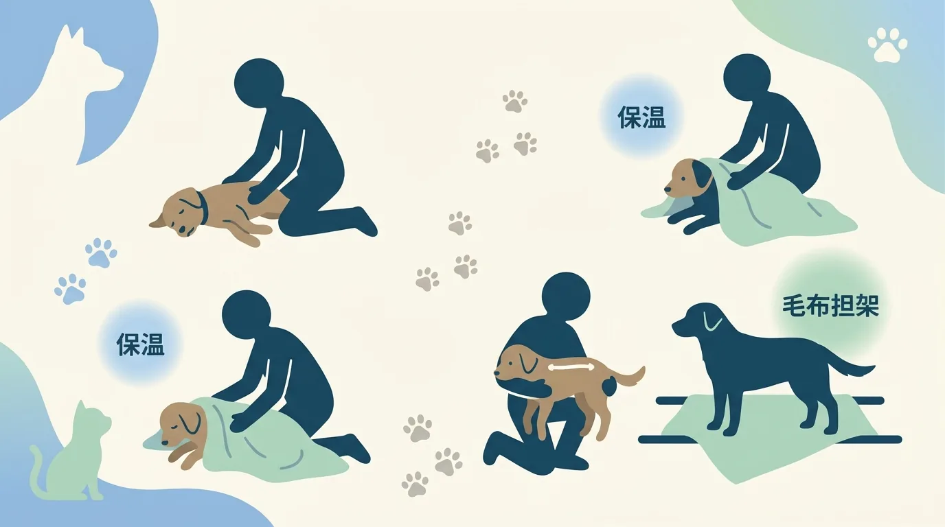 応急処置5手順: 安全確保から動物病院への連絡までの図解 / 犬 倒れた 対応